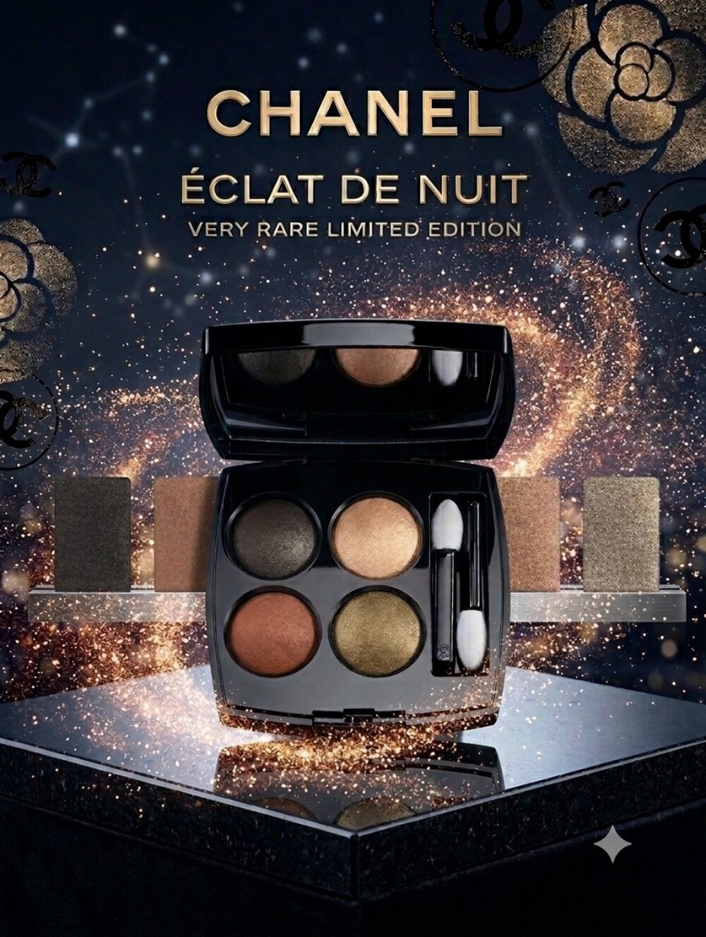 NEW~ CHANEL LES 4 OMBRES Multi-Effect Quadra Eyeshadow~ 388 ÉCLAT DE NUIT~ RARE✨